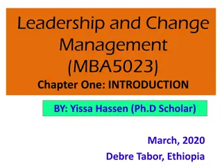 Understanding Leadership and Change Management in Organizations
