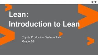 Lean Manufacturing: Introduction, Philosophy, History, and Practices