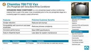 Chemfos 700/710 Vxx Zinc Phosphate with Versa Bond Rinse Conditioner