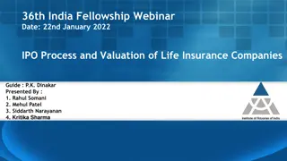 Valuation Frameworks and Preparing for IPO in Indian Life Insurance Industry