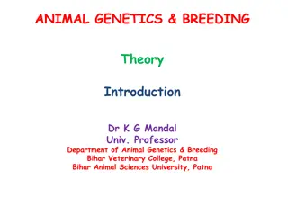 Principles of Animal Genetics and Breeding in Farm Animals
