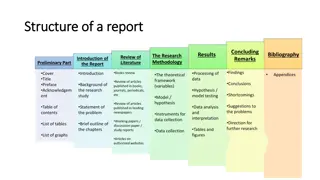Understanding the Structure of Research Reports