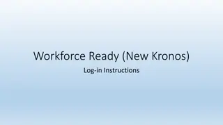 Workforce Ready (New Kronos) Log-in Instructions & Resources for Assistance