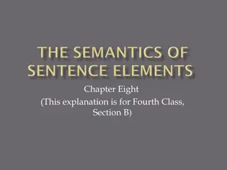 Semantic Roles in Sentence Structure