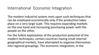 Benefits of Economic Integration