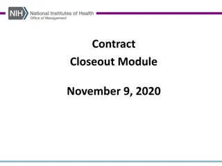 Contract Closeout Procedures and Timeframe Overview