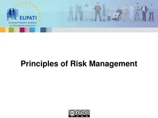 Principles of Risk Management in Therapeutic Innovation