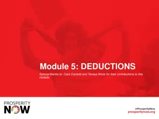 Deductions in Taxation