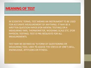 Understanding Tests, Measurements, and Evaluation in Scientific Terms