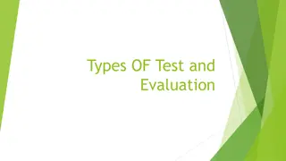 Types of Test and Evaluation in Education