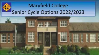 Exploring Transition Year at Maryfield College: Options and Opportunities for Students 2022-2023