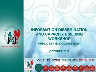 PSC Information Dissemination & Capacity Building Workshop October 2022