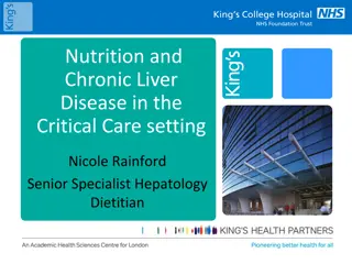 Nutritional Considerations for Chronic Liver Disease in Critical Care