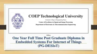 COEP Technological University Offers Post Graduate Diploma in Embedded Systems for Internet of Things