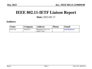 May 2023 IEEE 802.11-IETF Liaison Report by Peter Yee