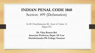 Understanding Defamation Laws in Indian Penal Code 1860 Section 499