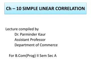 Simple Linear Correlation in Commerce: Lecture Compilation by Dr. Parminder Kaur