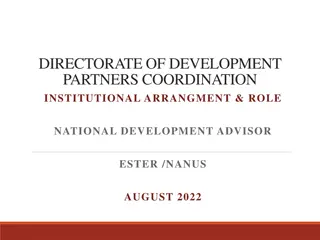 Directorate of Development Partners Coordination and its Role in National Development - August 2022
