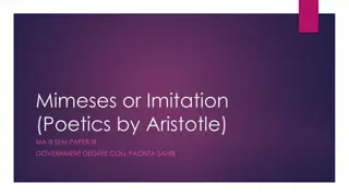 The Theory of Mimesis in Aristotle's Poetics