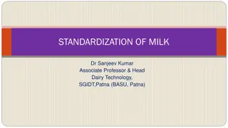 Understanding Milk Standardization: Methods and Objectives