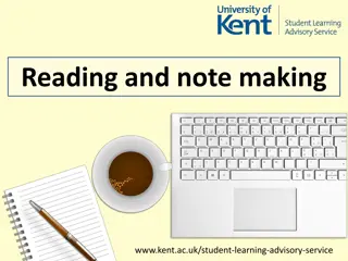 Effective Reading and Note-Taking Strategies for Academic Success
