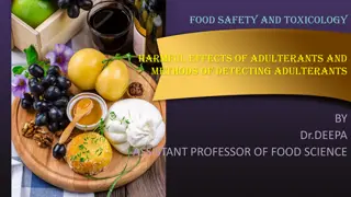 Food Safety and Toxicology: Adulterants and Detection Methods