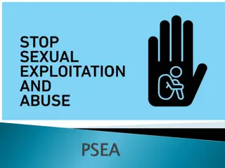 PSEA: Prevention and Response to Sexual Exploitation and Abuse in Humanitarian Settings