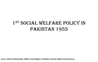Evolution of Social Welfare Policy in Pakistan (1955) and its Impact