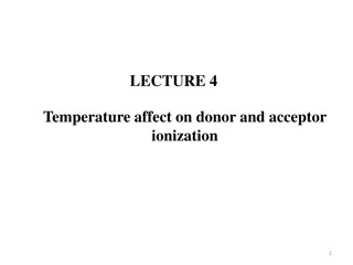 Temperature Effects on Donor and Acceptor Ionization in Semiconductors