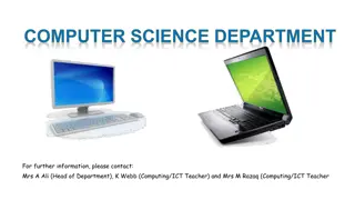 Computer Science Department Information and Courses Offered