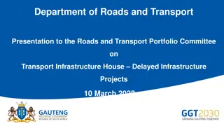 Delayed Infrastructure Projects Progress Report