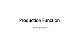 The Production Function and Laws of Production