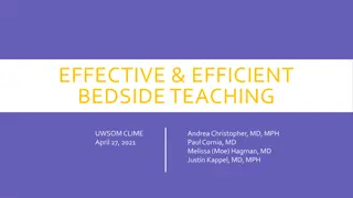 Enhancing Bedside Teaching in Clinical Practice: Strategies and Challenges
