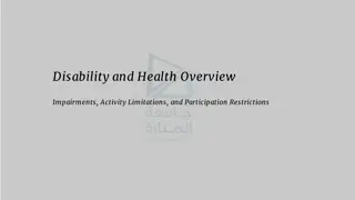 Disability: Impairments, Activity Limitations, and Participation Restrictions