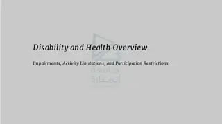 Understanding Disability: Impairments, Activity Limitations, and Participation Restrictions