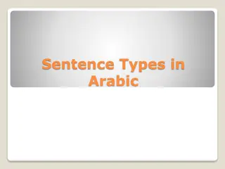 Understanding Sentence Types and Verbs in Arabic