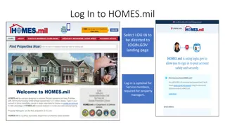 Accessing HOMES.mil and Creating Accounts for Service Members and Property Managers