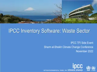 IPCC Inventory Software Enhancements for Waste Sector Emissions Estimation