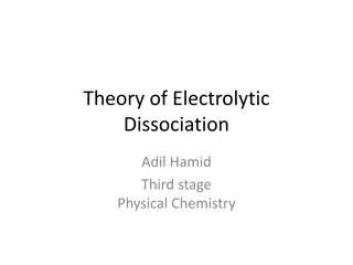 Theories of Electrolytic Dissociation and Ionization in Physical Chemistry