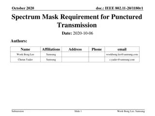 Spectrum Mask Requirements in IEEE 802.11 for Punctured Transmission