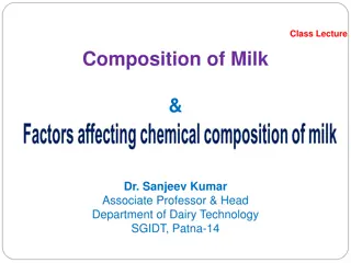 The Composition of Milk by Dr. Sanjeev Kumar