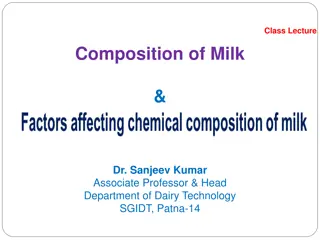 Understanding the Composition of Milk by Dr. Sanjeev Kumar