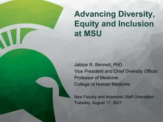 Advancing Diversity, Equity, and Inclusion at MSU