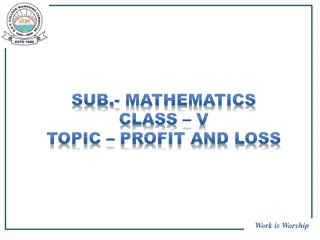 Profit and Loss in Mathematics Class V