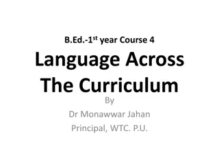 Enhancing Language Learning Across the Curriculum in B.Ed. 1st Year Course