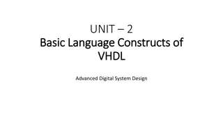 Understanding Basic Language Constructs of VHDL for Advanced Digital System Design
