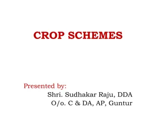 Agriculture Crop Schemes and Diversification Initiatives for Increased Farm Income
