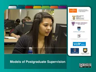 Understanding Models of Postgraduate Supervision and Different Supervisory Approaches