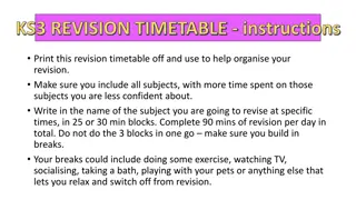 KS3 Revision Timetable for Effective Study Organization
