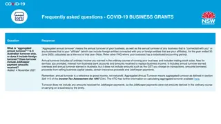 Aggregated Annual Turnover for COVID-19 Business Grants